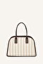 Women's Canvas Cream Color Shoulder Bag H6916Axns - 5