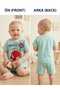 Baby Boy 3D Embroidered Embossed Top and Bottom Summer Baby Set - 5