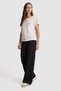 Women's Cream Crew Neck T-Shirt 50322086-Vr256 - 4