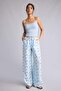 Wide Leg Double Pocket Polka Dot Regular Waist Trousers I4717Ax26Hs - 2