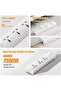 Extension Cord 3-Outlet 3 Meter, Power Strip with Surge Protection, Universal Plug, 13A 250V, 3 Pin UK Plug, Overload Protection for Home, Office & Electronics – White - 4