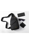Multi-Compartment Crossbody and Backpack with USB Port, Black - 2