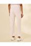 Women Light Mauve Printed Straight Leg Pants - 3