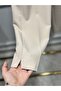 3958 Slit-Cut Pencil Trousers Beige - 3