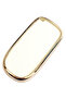 Jeep Compass Renegade Dodge Chrysler Compatible Smart Remote Key Case Cover Auto Keychain White Gold - 3