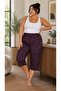 Women's Viscose Pocketless Battal Capri Relaxed Cut - Large Size - 3