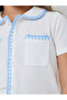 Girls Embroidered Button Front Top and Printed Shorts Set - 3