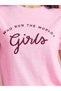 Who Run The World Slogan Print T-Shirt and Straight Leg Pyjama Set - 4