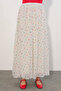 Women's Long Polka Dot Skirt 8080 - B.White - 2