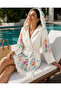 100% Cotton Premium Muslin Bathrobe - Standard Size Beach Robe - 3