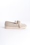 Lydia Laceless Orthopedic Comfortable Sole Heart Patterned Women's Ballerina Shoes Ckt - Cream - 6