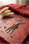 Handmade Cast Turquoise and Coral Natural Stone Special Design Pendant