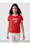   Red Crew Neck Printed Women's T-Shirt - 3