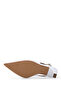 Women's Genuine Leather White Heeled Shoes - 4
