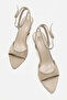 Women's Beige Cork Wedge Heel Ankle Strap Summer Shoes - 3