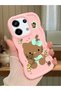 Poco X6 5g Compatible Case Camera Protector Pink Silicone Couple Phone Case Kitty Pattern