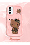 Samsung Galaxy M23 Compatible Case Camera Protector Pink Silicone Couple Phone Case Kitty Pattern - 2