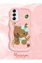 Samsung Galaxy A14 Compatible Case Camera Protector Pink Silicone Couple Phone Case Kitty Pattern - 2