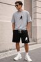 Unisex Oversize Shorts Set Crew Neck Short Sleeve T-Shirt Shorts 2-Piece Sports Combination Casual Summer Basketball Printed