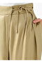 Wide Leg High Waist Pleated Front Tie-Up Pants - 2