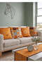 Orange Bohemian Horse Animal Figured Digital Printed Runner 4Kmbs339-Rn - 5