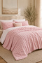 Fur Bubble Blanket Set Single Plush Rabbit Hair 2 Piece Soft 180X220 cm Powder - 6