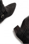 Women's Black Bellows Pointed Toe Thick Heeled Summer Western Cowboy Boots Dera - 3