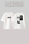 Billie Eilish_35 Design Printed Unisex Oversize Fit White Tshirt