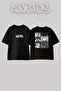 Kanye West_25 Design Printed Unisex Oversize Black Tshirt