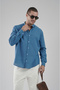 Trend Biz Classic Regular Fit Stand Collar Linen Shirt - 4