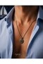 Stainless Steel Minimal Design Anthracite Gold and Silver Color Sailor Compass Necklace - 3