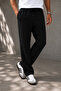 Men's Black Linen Trousers with Waist Tie - 3