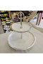 Two-Layer Metal Frame Porcelain Presentation Plate 30/19 cm Silver - 2