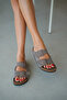 Noir Women's Slippers with Double Adjustable Buckle - Mink - 2