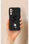 Samsung A24 Compatible Heart Panda Patterned Silicone Case