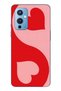One Plus 9 Compatible Red Ying Yang Patterned Transparent Phone Case