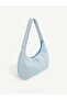 Blue Shk331 Soft Textured, Zippered, Women's Hand, Arm and Shoulder Bag - 4