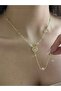 Zircon Stone Detail Y Necklace (Steel) Silver - 5