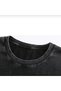 Mooda Vintage Washed Anthracite Gothic Spider Print Unisex Wide Fit Oversize T-Shirt – Casual Comfortable - 3