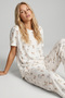 Ecru Dog Print Knitted Pajama Set 24107086 - 2