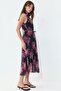Busem Floral Print , Maxi Dress with Tie Detail - 2
