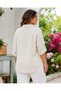 Women's Oversize Italian Cotton Shirt with Embroidery Detail - 2
