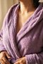 Cotton Hooded Large Size Bathrobe 7XL Purple/ Lilac - 4