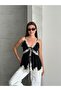 Women's Lace Strap Tie V-Neck Bohemian Summer Blouse - 4