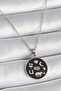 316L Steel Silver Color Black Color Luck Necklace