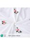 Chlophy Pink Floral Duvet Cover Set Double Bed White Embroidered Flower Girls Luxury Bedding 3Pcs - 7