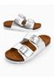 Autenti Women's Full Orthopedic Leather Slippers - Metallic Silver Gray - Genuine Cork Fussbett-Eva Sole-Made in Spain - 4