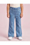 Girls Blue Cut And Sew Flare Jeans - 3