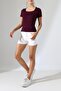 Women's Buzzy Ribana Square Neck Short Sleeve Blouse - 3