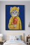 The Rainy Day Catch Kids Wall Art | Portrait Framed Canvas Print | Luxury Modern Decor for Kids Room